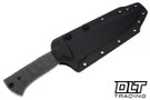 Black ROC Knives Small GutsFighter - Gray G-10 - Bowie Hammer 80CRV2 - Tecklok Clip - #2