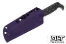 Black ROC Knives Joker - Purple Multi-Colored G-10 - Drop Point Hammered 80CRV2 - #J6