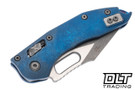 Microtech Stitch Ram-Lok - Antique Blue Anodized Slab Titanium - Apocalyptic Blade - Marfione Select - 169RL-10APMS2