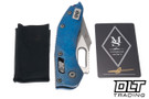 Microtech Stitch Ram-Lok - Antique Blue Anodized Slab Titanium - Apocalyptic Blade - Marfione Select - 169RL-10APMS2