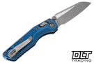 Microtech MSI Mini Ram-Lok - Antique Blue Anodized Frag Titanium - Apocalyptic Blade - Marfione Select - 210M-10APFRMS2
