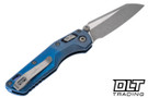 Microtech MSI Mini Ram-Lok - Antique Blue Anodized Slab Titanium - Apocalyptic Blade - Marfione Select - 210M-10APMS2