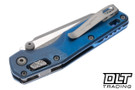 Microtech MSI Mini Ram-Lok - Antique Blue Anodized Slab Titanium - Apocalyptic Blade - Marfione Select - 210M-10APMS2