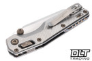 Microtech MSI Mini Ram-Lok - Stonewash Fluted Titanium - Flamed Titanium Accent - Stonewashed Blade - Marfione Select - 210M-10FLMS5