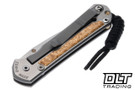 Chris Reeve Small Sebenza 31 - Polished Titanium & Blade - Box Elder Inlay - #67