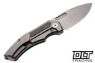 Griffin Scout F3 - Stonewashed Titanium - Black Micarta Inlay - Stonewashed MagnaCut Blade