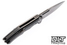 Griffin Scout F3 - Stonewashed Titanium - Black Micarta Inlay - Stonewashed MagnaCut Blade