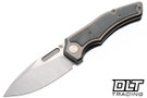 Griffin Scout F3 - Stonewashed Titanium - Black Micarta Inlay - Belt Satin MagnaCut Blade