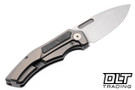 Griffin Scout F3 - Stonewashed Titanium - Black Micarta Inlay - Belt Satin MagnaCut Blade