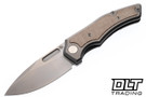 Griffin Scout F3 - Stonewashed Titanium - Natural Micarta Inlay - Stonewashed MagnaCut Blade