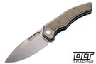 Griffin Scout F3.5 - Stonewashed Titanium - Olive Micarta Inlay - Stonewashed MagnaCut Blade