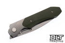 Griffin X-Series Bolster Lock - OD Green G-10 - Stonewashed MagnaCut Blade