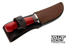 Treeman Knives Hunter AEB-L - Cherry Red G-10 - Nickel Guard