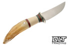 Treeman Knives Caper - Walrus Ivory & Hippo Tooth - Forged 1095 Blade