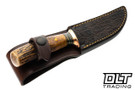 Treeman Knives Deer & Trout - Copper Guard - Sambar Stag - Mammoth Cap - Forged 1095 Blade