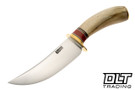 Treeman Knives Big Six - Musk Ox - Brass Guard & Pinned Cap