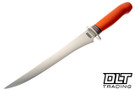 Treeman Knives 9" Fillet AEB-L - Nickel Guard - High Vis Orange G-10
