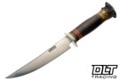 Treeman Knives Scagel Style Deer & Trout - Horse Hide Stack - Crown Stag - Forged 1095 Blade