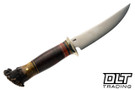 Treeman Knives Scagel Style Deer & Trout - Horse Hide Stack - Crown Stag - Forged 1095 Blade