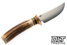 Treeman Knives Lil Caper - Copper Guard - Sambar Stag - Mammoth Cap - Forged 1095 Blade