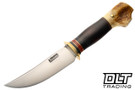 Treeman Knives Deer & Trout - Brass Guard - Horsehide Stack - Crotch Antler