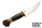 Treeman Knives Sticker AEB-L - Copper Guard - Horsehide Stack - Crotch Stag