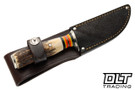 Treeman Knives Hunter - Nickel Guard - Sambar Stag - Spacer Stack - Forged 1095 Blade