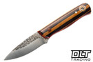 Fiddleback Forge Hiking Buddy Jr - Trade Blanket Crosscut Paper Micarta - Tapered A2 Blade