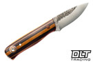 Fiddleback Forge Hiking Buddy Jr - Trade Blanket Crosscut Paper Micarta - Tapered A2 Blade