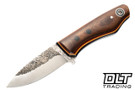 Fiddleback Forge Snowbill - Vintage Linen Micarta - Tapered A2 Blade