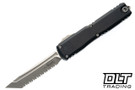 Microtech Ultratech ZBP T/E - Black Handle - Apocalyptic Blade - 1123-12AP