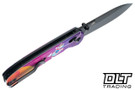KNAFS Lander 2 - Kitty Cosmic Crew G-10 - Black Stonewash S35VN Blade