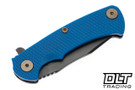 Hinderer Project X Clip Point MagnaCut - Blue & Bronze Titanium - Battle Black Blade - Blue G-10 - Bronze Hardware