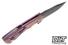 Hinderer Project X Clip Point MagnaCut - Purple Titanium - Battle Black Blade - Purple Titanium Scale - Purple Hardware