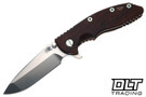 Hinderer 3.25" XM-18 Spanto MagnaCut - Bronze Titanium - Stonewashed Blade - Cocobolo Scale - Light Green Hardware