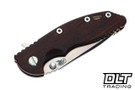 Hinderer 3.25" XM-18 Spanto MagnaCut - Bronze Titanium - Stonewashed Blade - Cocobolo Scale - Light Green Hardware