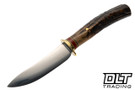 Rocco Handmade Nessmuk - Sambar Stage Handle - Black, Vintage Tan and Maroon Spacers