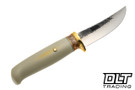 Rocco Handmade Hammer Mark Trout - Vintage Ivory Paper Handle - Resin Seashell Spacers