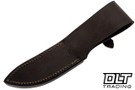 Rocco Handmade Hammer Mark Nessmuk - Sambar Stag Handle - Black and Vintage Linen Fiber Spacers