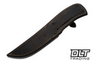 Rocco Handmade Scagel Style Hunter - Horse Hide Handle - Vintage Tan Fiber & Copper Spacers - Whitetail Crown