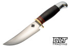 Rocco Handmade Big Bay Hunter - Horse Hide Handle - Aluminum Cros Beak Pommel - Red, Black & Vintage Tan Spacers