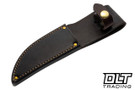 Rocco Handmade Big Bay Hunter - Horse Hide Handle - Aluminum Cros Beak Pommel - Red, Black & Vintage Tan Spacers