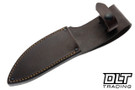 Rocco Handmade Nessmuk Hunter - Sambar Stag Handle - Black Fiber, Orange Linen and OD Green Canvas Spacers