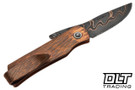 Graber Forge Friction Folder - Textured & Natural Patina Copper - Baker Forge CuMai Blade