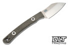 Hellbender Newt - OD Green Micarta - Tumbled MagnaCut Blade