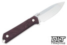 Boker Kiboku - Red Topo Richlite - Drop Point Two Tone RWL-34 Blade