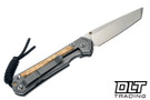 Chris Reeve Small Sebenza 31 - Tanto - Box Elder Inlay - #35 - Back