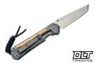 Chris Reeve Small Sebenza 31 - Tanto - Box Elder Inlay - #37 - Back