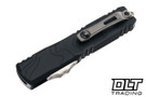 Microtech Ultratech Spartan Gen IV - Black Topographic Deep Engraved Handle - Stonewashed Blade - 12234TP-10
