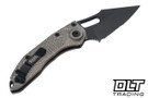 Microtech Stitch-A - Naturally Clear Topographic Handle - Black Blade - 169-2NCTP